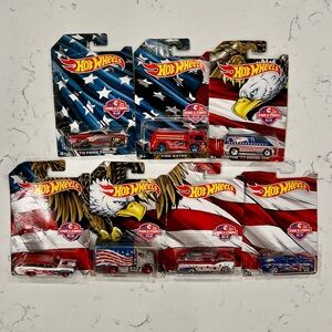 Hot Wheels Stars & Stripes Series Die-Cast Cars Bundle
